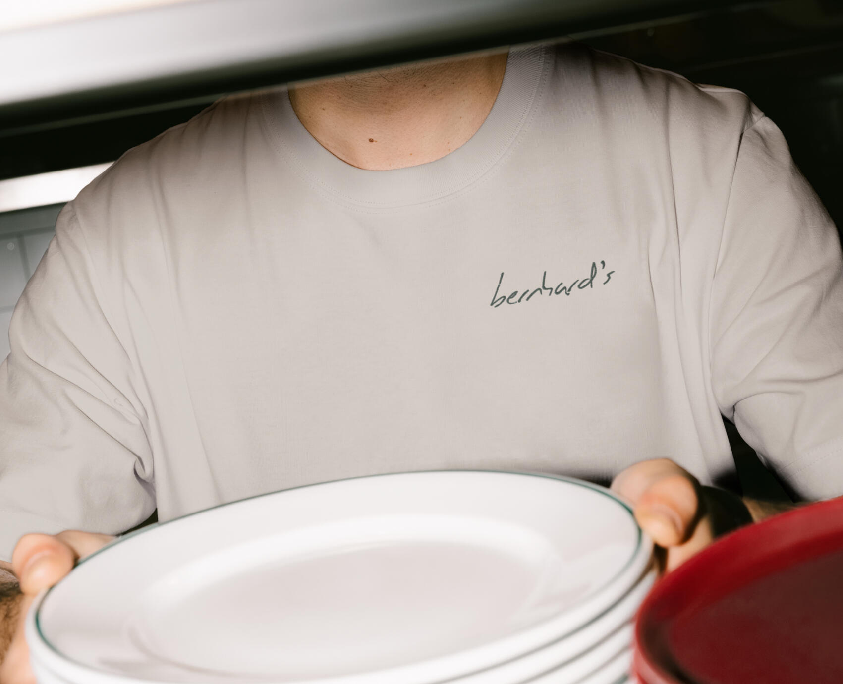 Workwear design for Restaurant Bernhard's in Engelhartszell, Austria